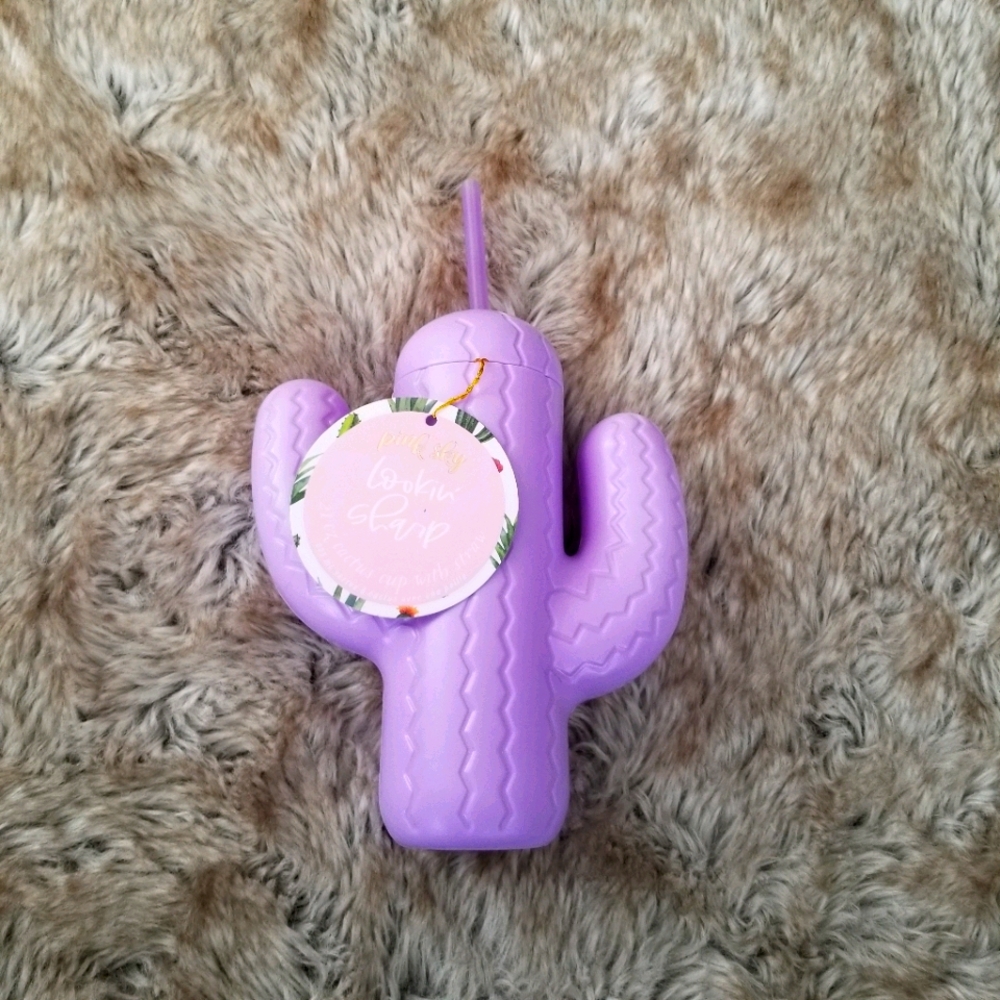 Pink Sky Lookin Sharp Purple Cactus Sippy Cup 21oz
